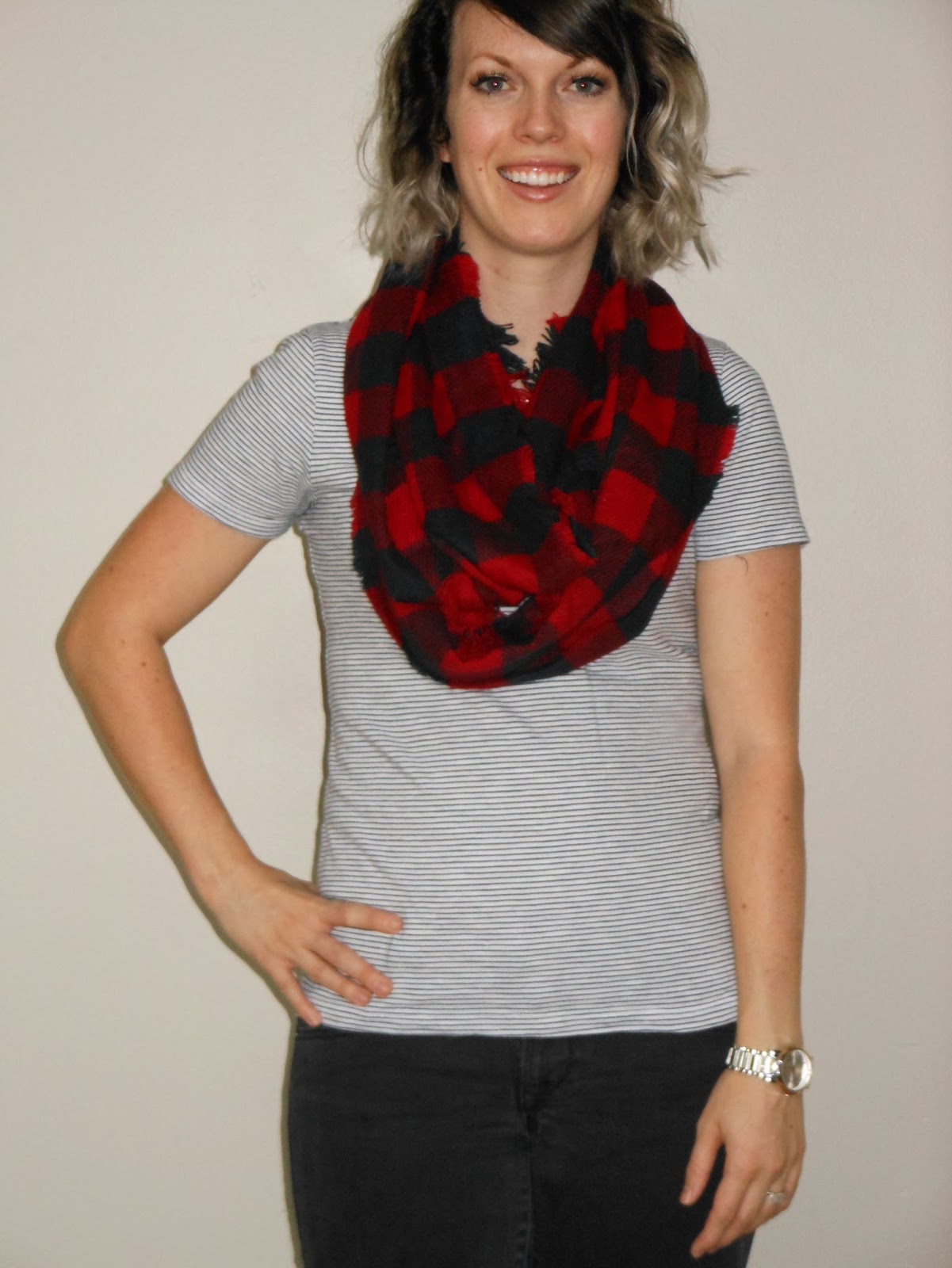 Brushing our way through life! What I Wore {21} Buffalo Plaid Scarf