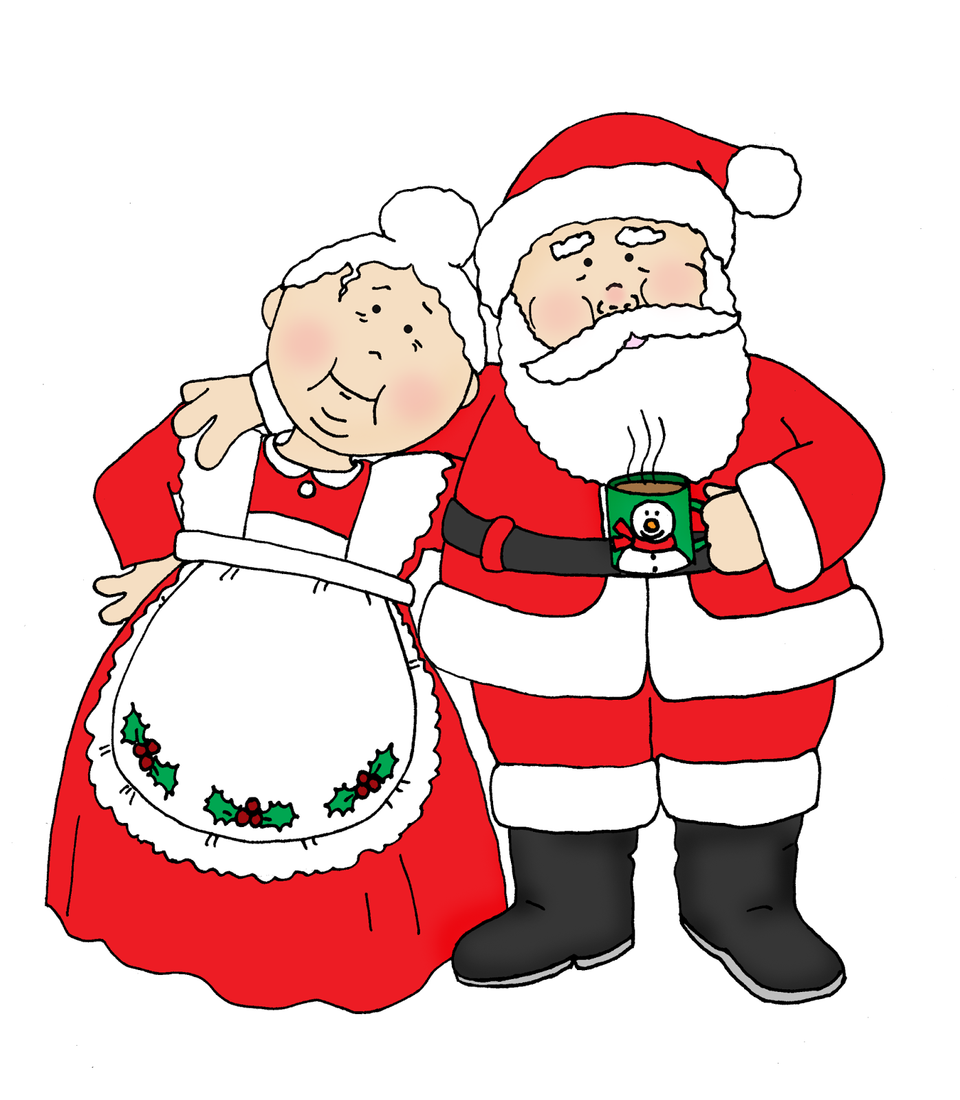 Free Dearie Dolls Digi Stamps: Santa and Mrs. Claus