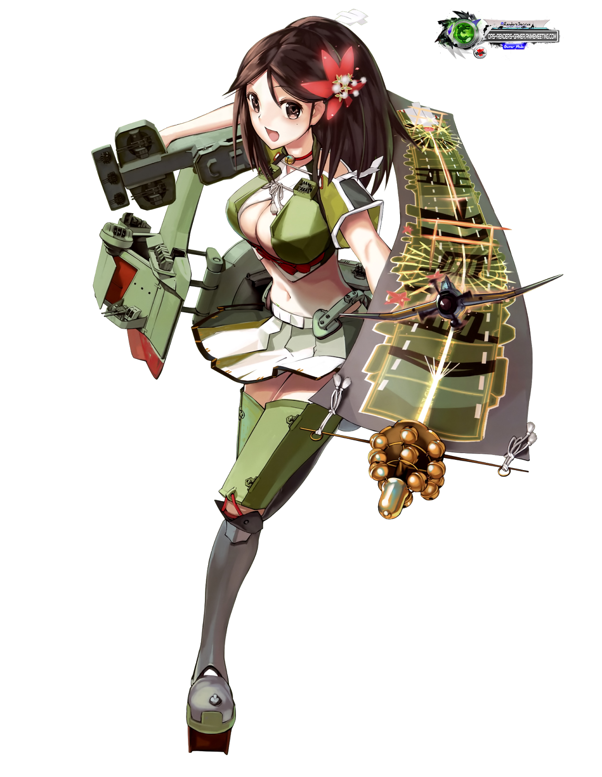 Kantai CollectionAmagi Kakoiii Battle Pose Render ORS Anime Renders