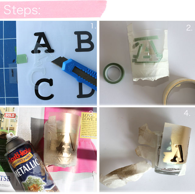 DIY ombre and initial jars Lotts and Lots DIY and creative living