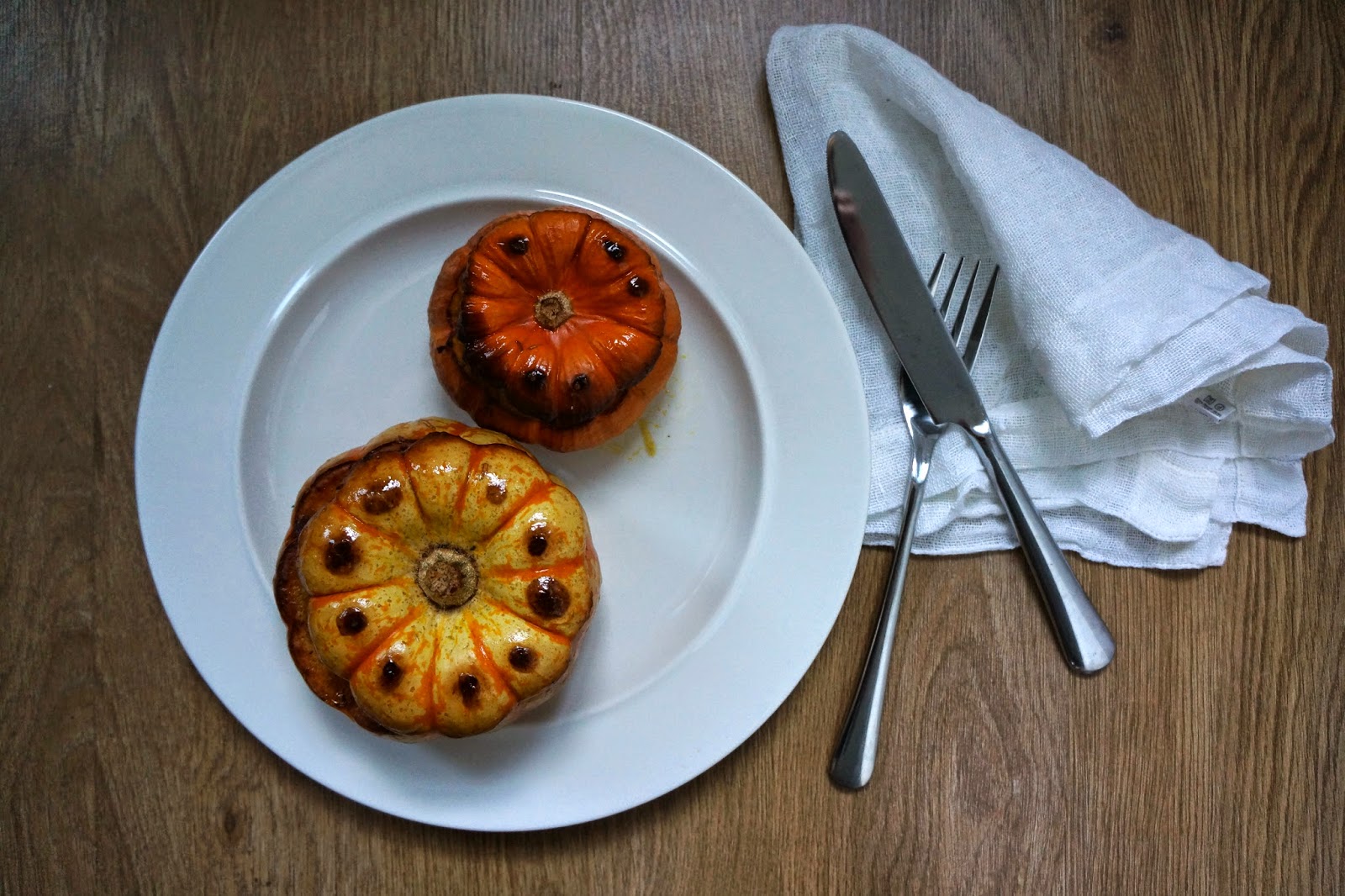 Baked stuffed pumpkin with cheddar sweet potato mash Wave to Mummy