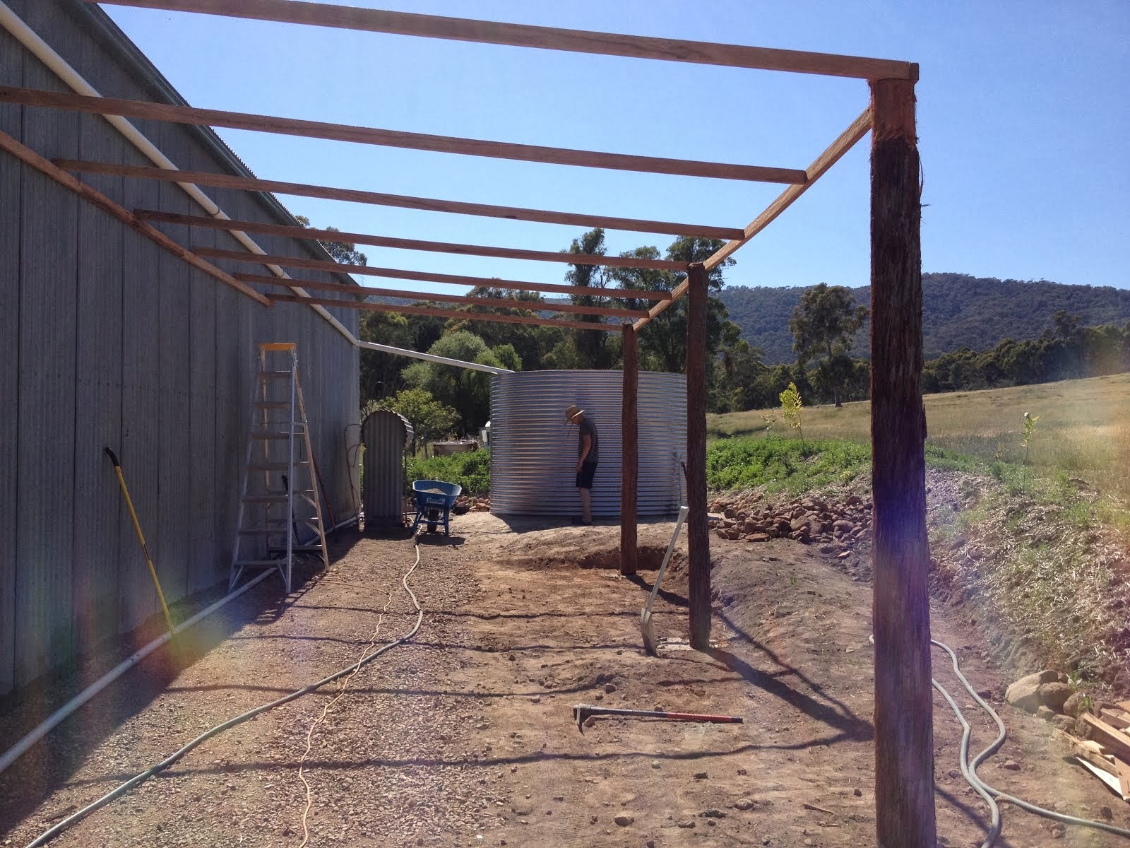 Skeleton of the shade house