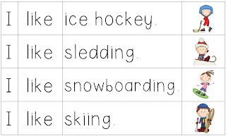 Making and Writing Winter Sentences for Kindergarten vocabulary and sentence work Making and Writing Winter Sentences for Kindergarten vocabulary and sentence work