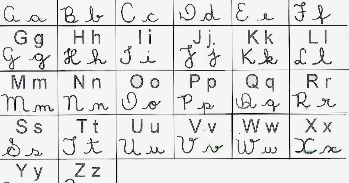 Alfabeto Cursivo Para Imprimir - Formando Alunos