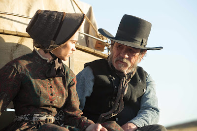Hilary Swank and Tommy Lee Jones in The Homesman
