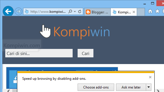 speed up browsing by disabling add-ons