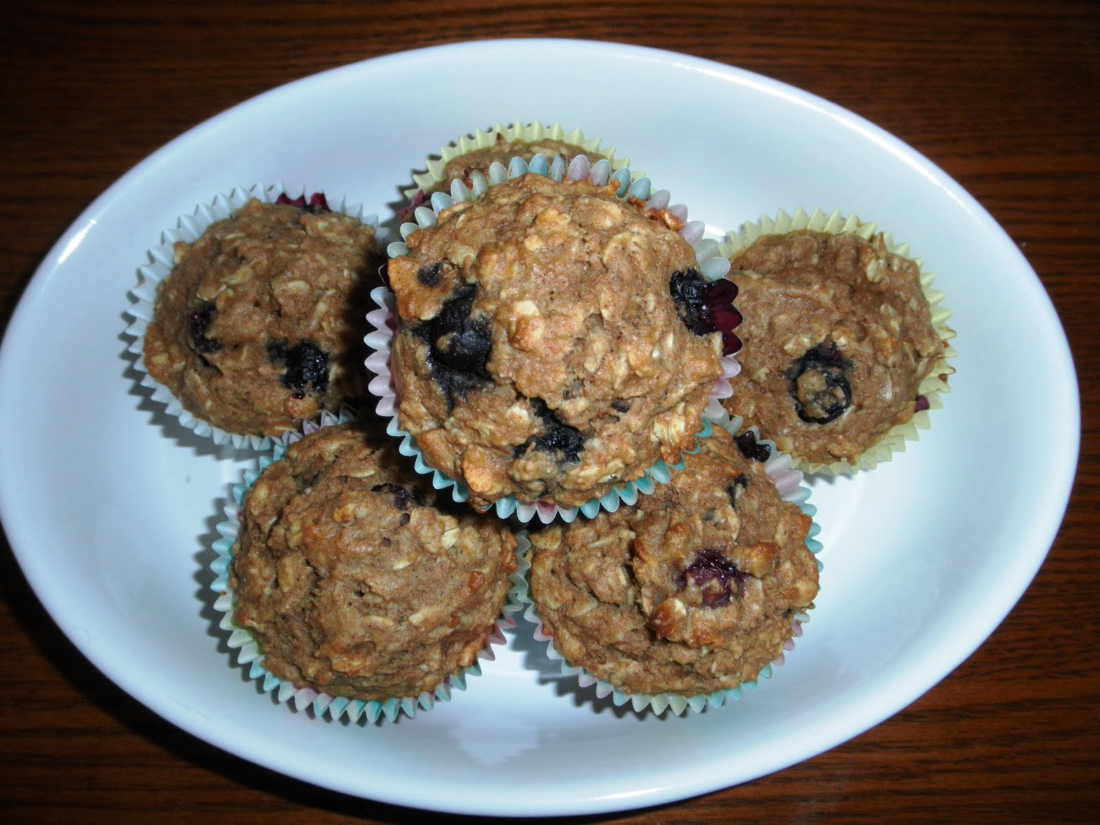 Lex's Life Oatmeal Blueberry Applesauce Muffins