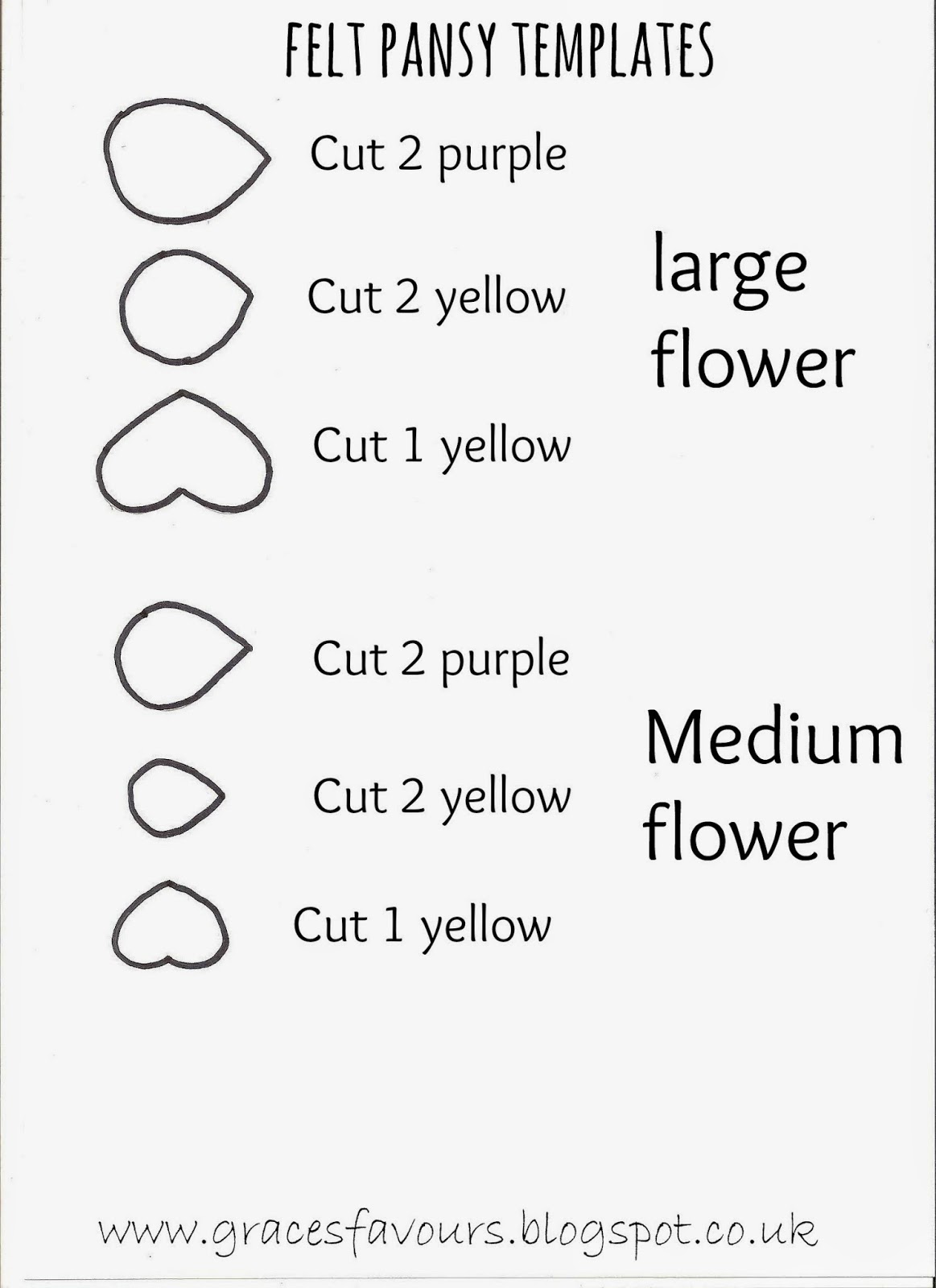 Grace's Favours Craft Adventures How To Make A Felt DIY Pansy Flower