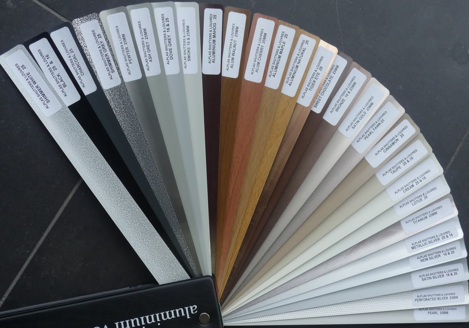 Alplas Blinds & Louvres Aluminium Blind colour range from Alplas