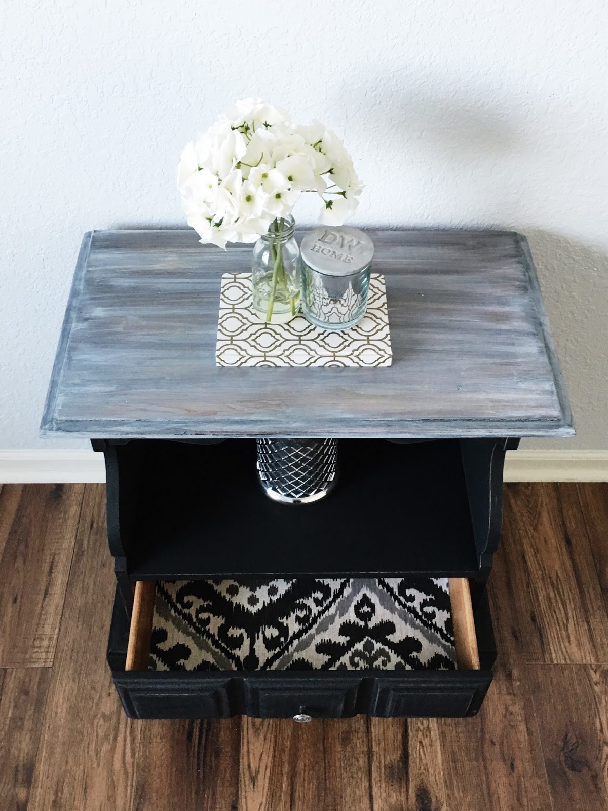 ShayRenovation How To White Wash A Nightstand Redo