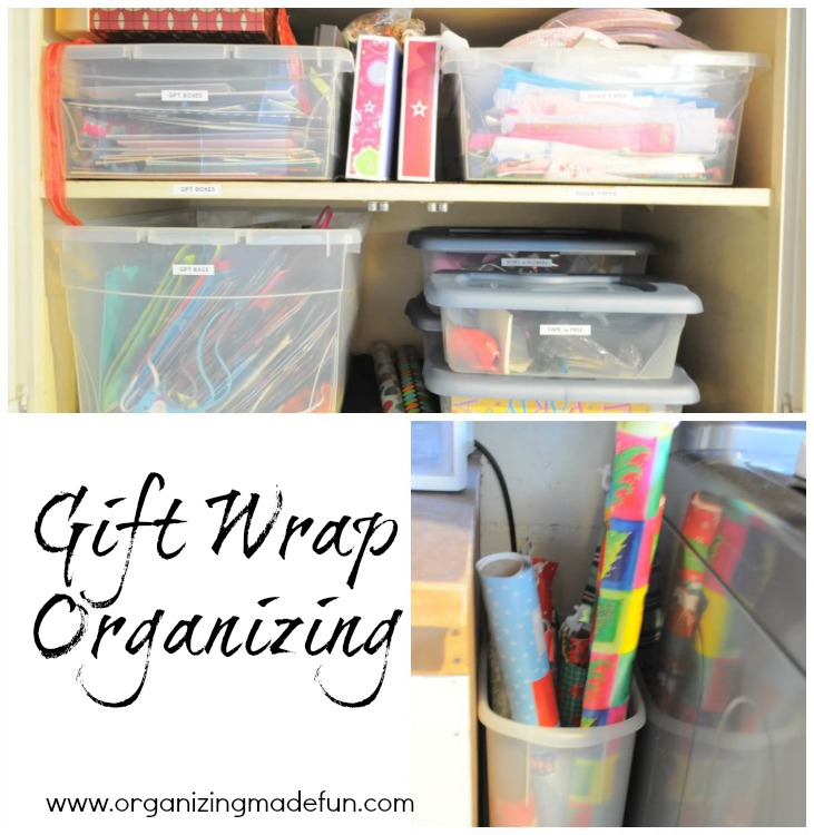 How to Organize Gift Wrapping Supplies - Christmas Edition