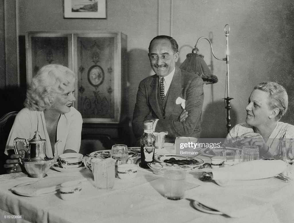 Jean Harlow Enjoying Breakfast with her parents