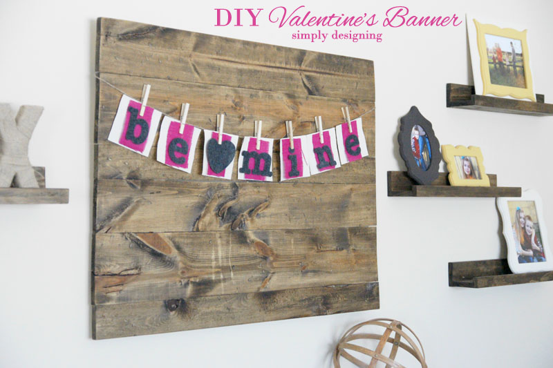 Be Mine Banner | #banner #diy #crafts #valentinesday #burlap