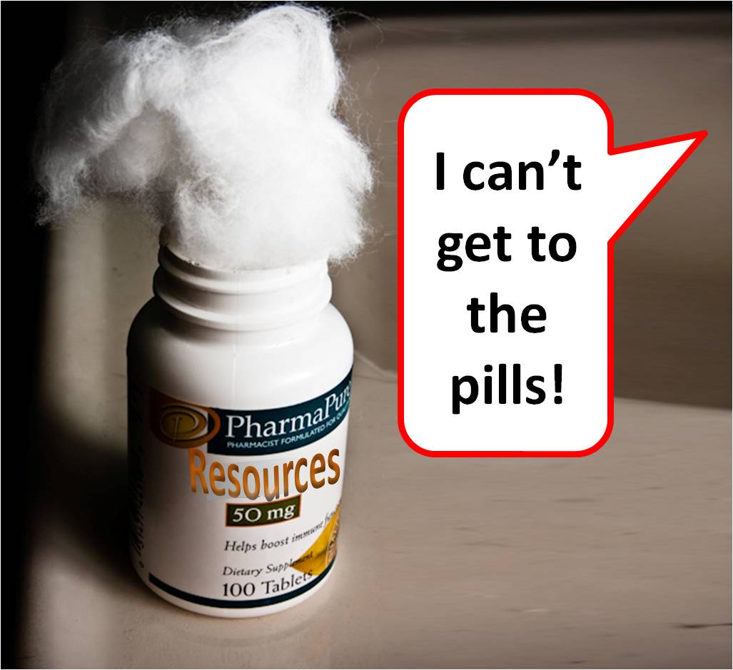 why is there cotton in pill bottles