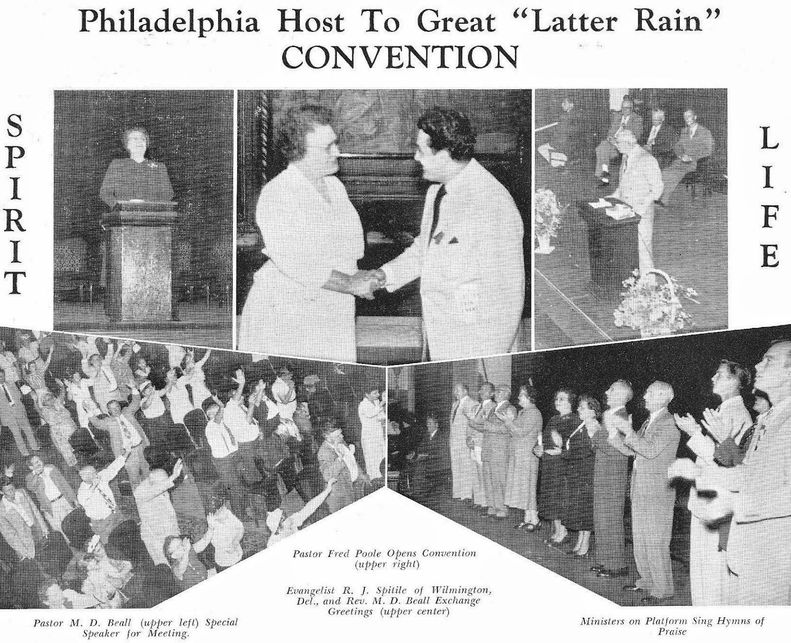 Latter Rain convention in Philadelphia, Pennsylvania (1951)