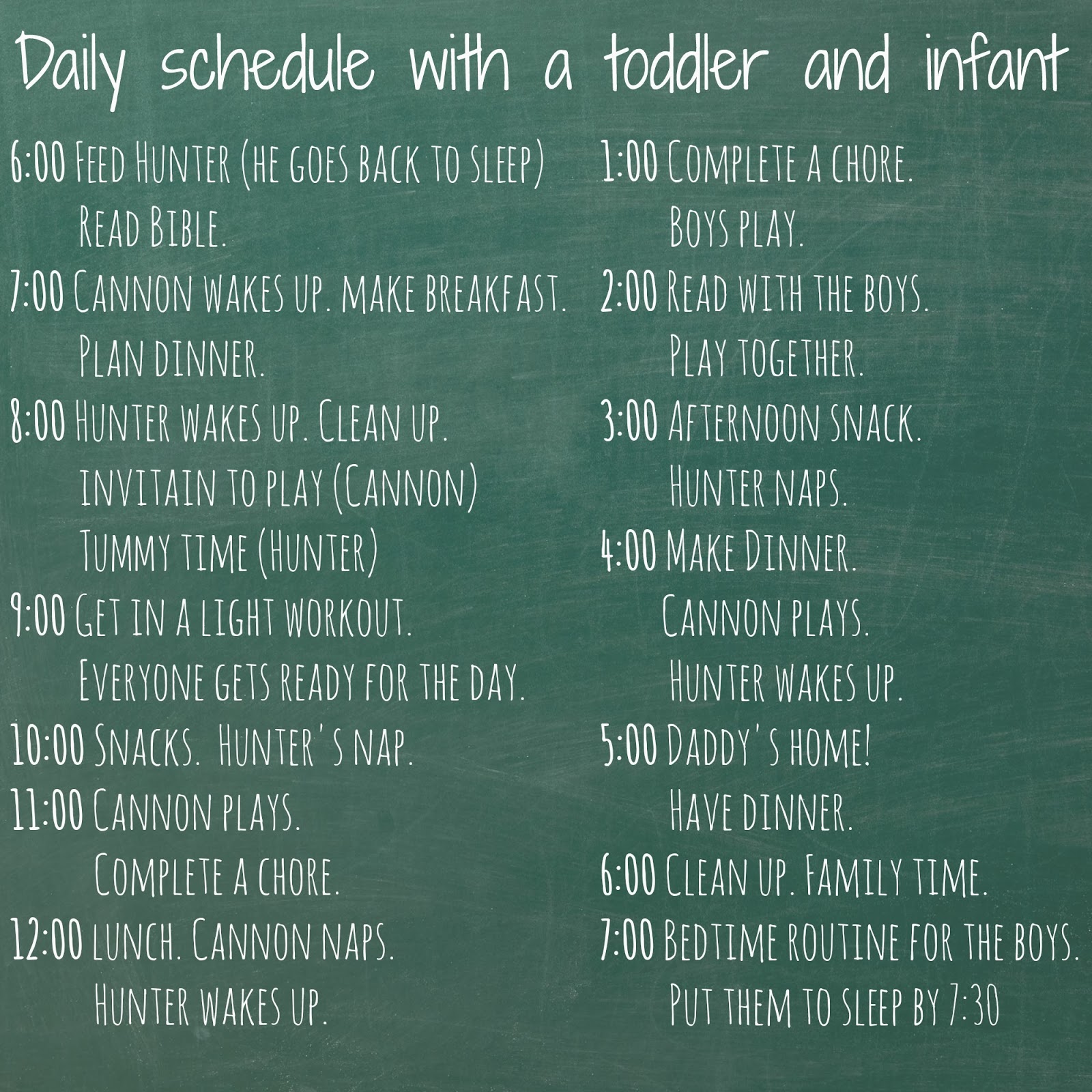 pdf infant daily schedule