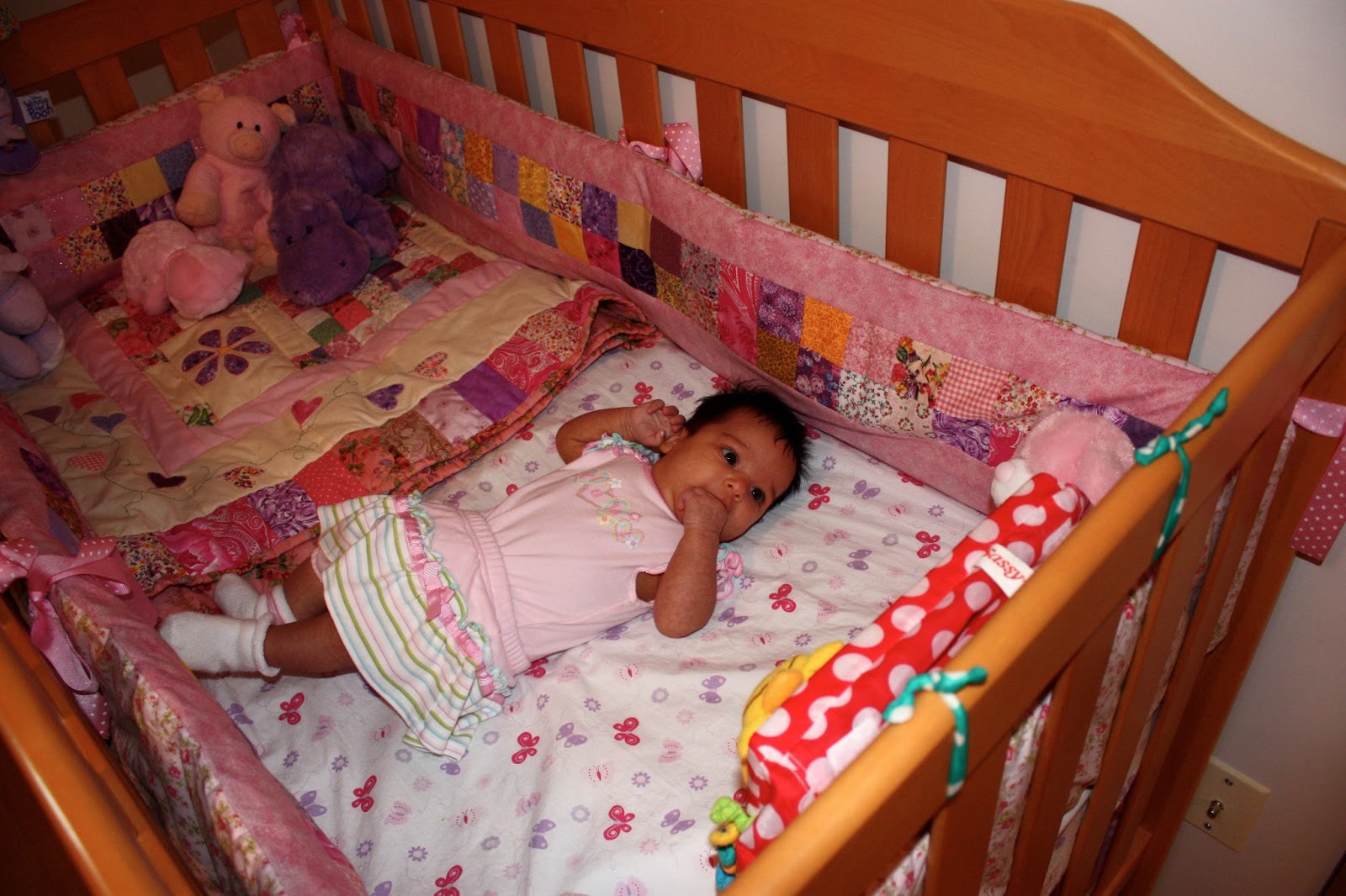 Oh Sew Nice Stitching a Family together with God's Love. Repurposing Crib Bumper Pad Cover