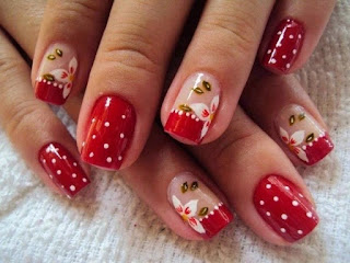 uñas decoradas de rojo 2016