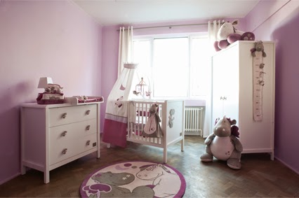 Dormitorios de bebé en color morado - Colores en Casa