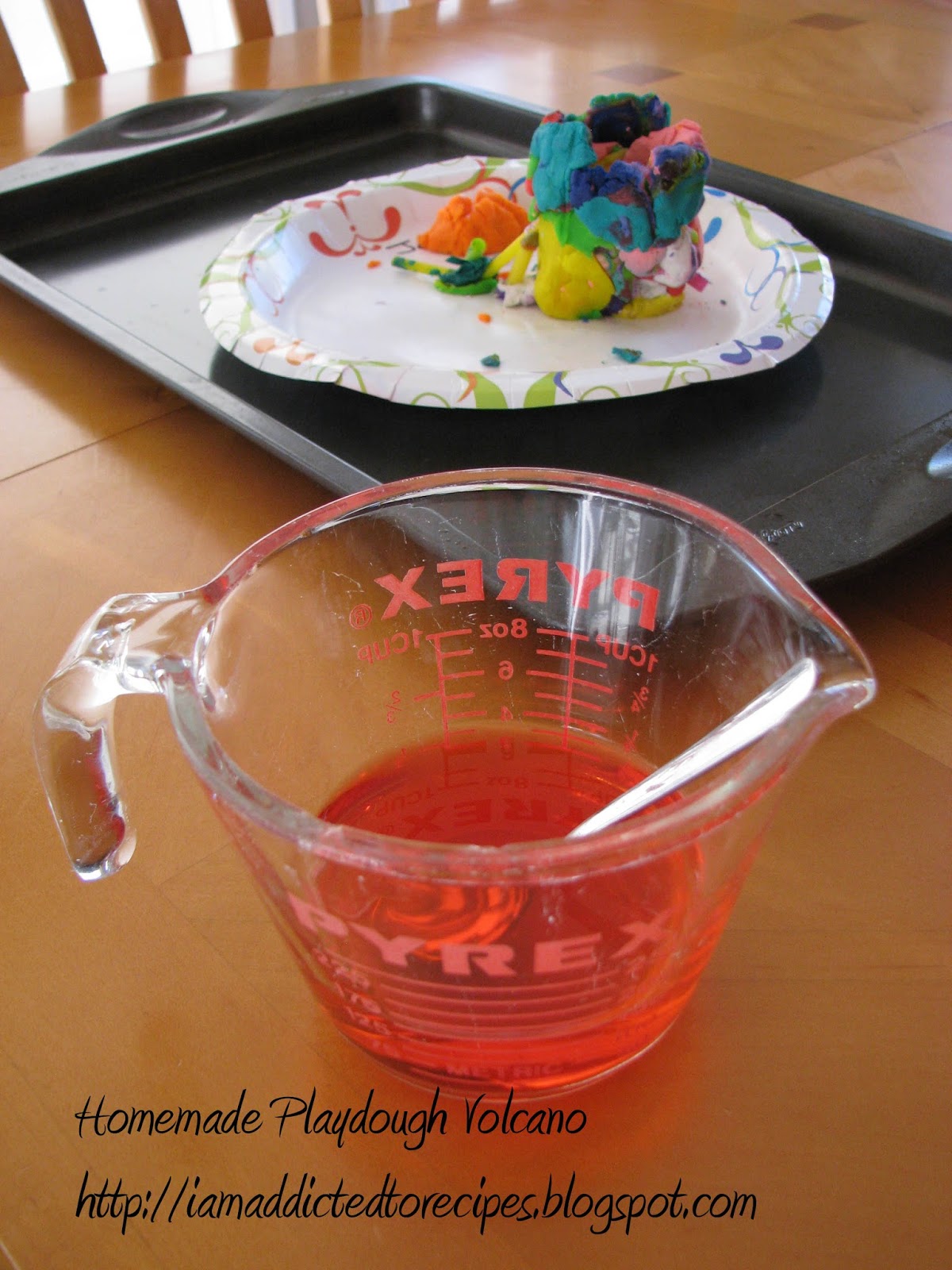 Addicted to Recipes Playdough Volcanoes