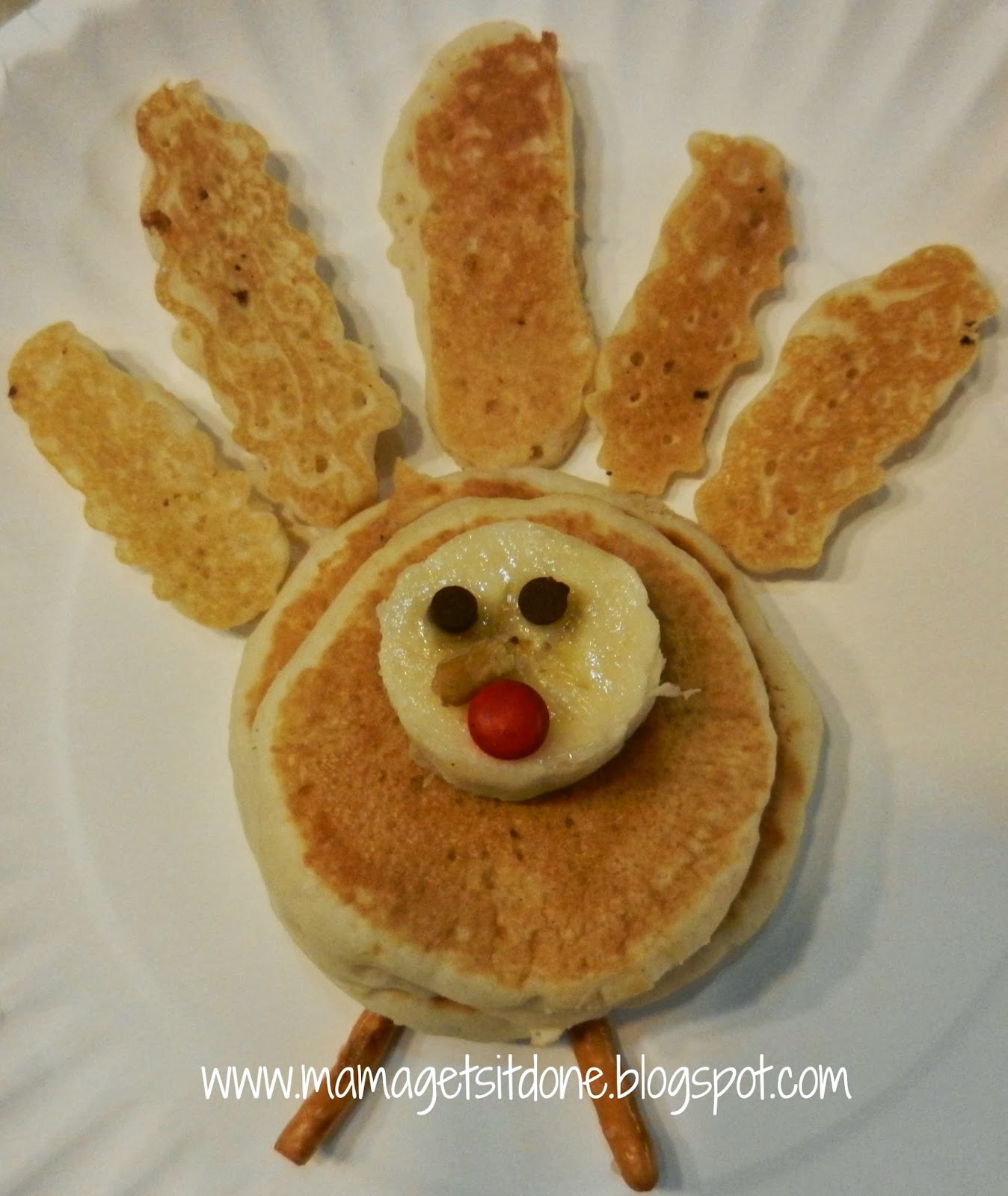 Mama Gets It Done Turkey Shaped Pancakes