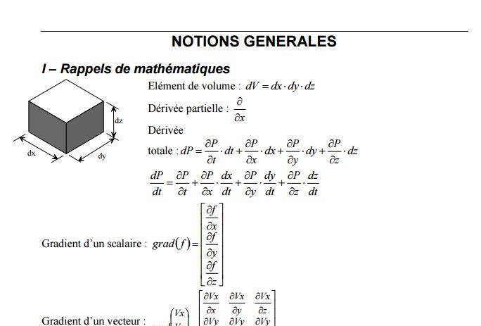 Cours d'hydraulique générale