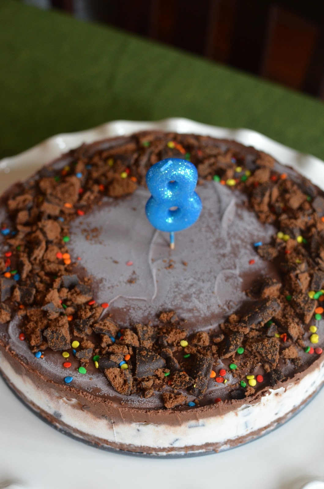 Playing with Flour Threelayer brownie mintice cream cake