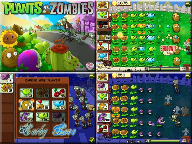 Plants VS Zombies 240 x 320 Touchscreen Mobile Java Game