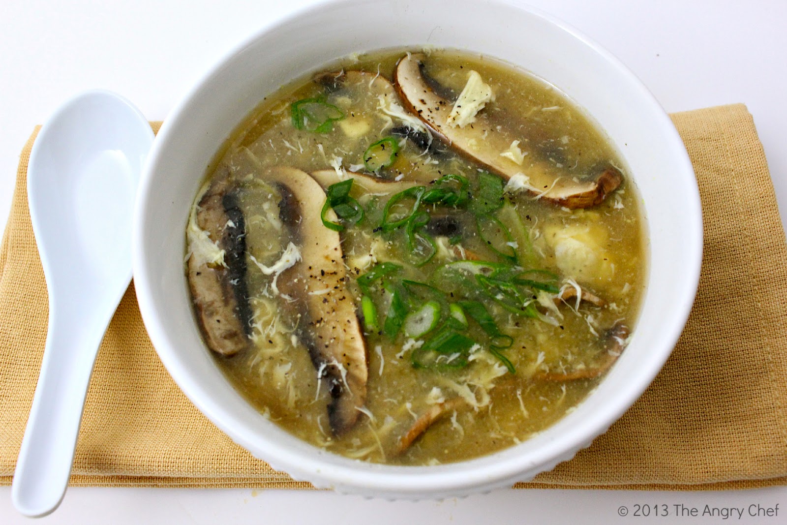 The Angry Chef Miso egg drop soup