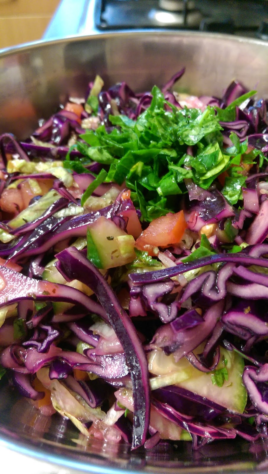 nosaibasfood ) Red cabbage salad Lebanese style