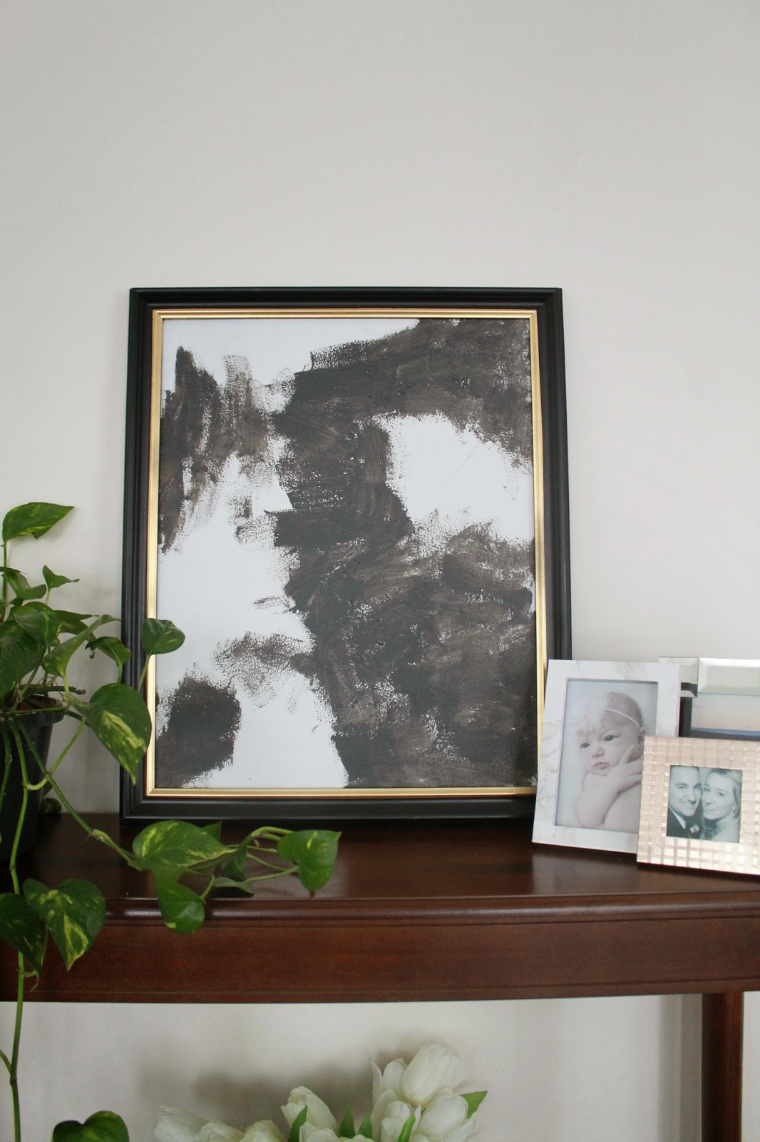 Sherwood Drive DIY Updating a plain black Hobby Lobby canvas frame.