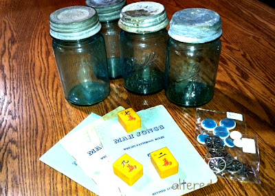 blue mason jars