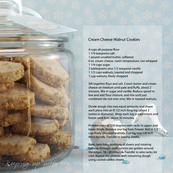 Keeping up with the times Christmas Cookies Cream Cheese Walnut