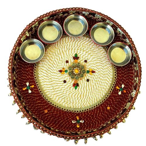 Diwali Thali Decorations with Diyas