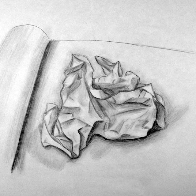 BYUH Drawing Crumpled Paper