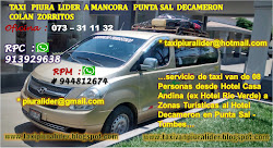 Taxi Piura Líder a Hotel Casa Andina en Zorritos - Tumbes