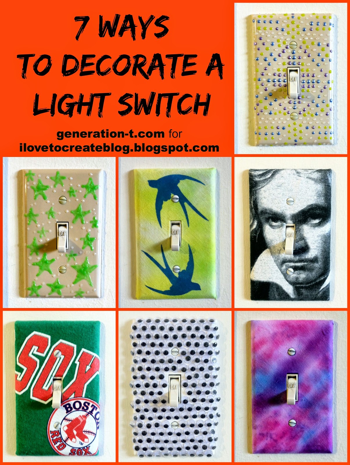 iLoveToCreate Blog 7 Ways To Decorate A Light Switch