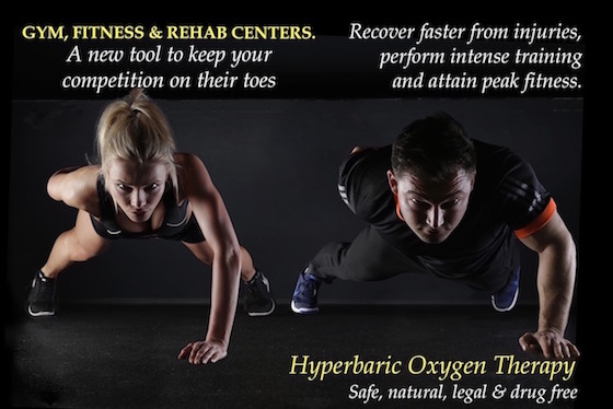Hyperbaric Oxygen therapy will enable you to achieve your fitness goals.