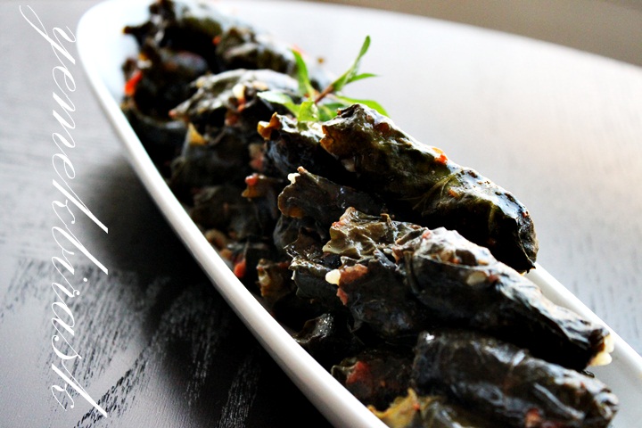 yemek bir aşk etli pazı sarması