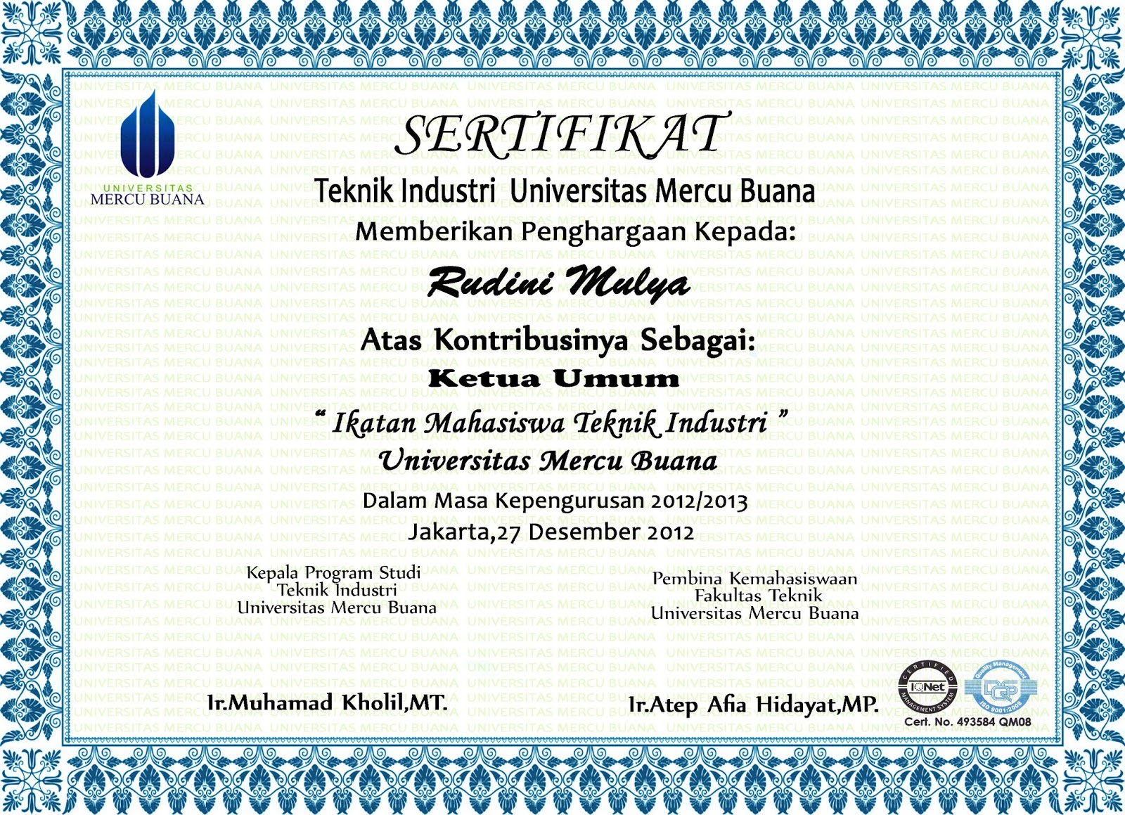 TEKNIK INDUSTRI10_MERCU BUANA Surat Memorandum SERTIFIKAT