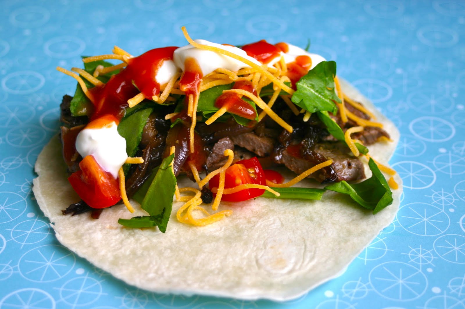 My Retro Kitchen Steak Fajitas
