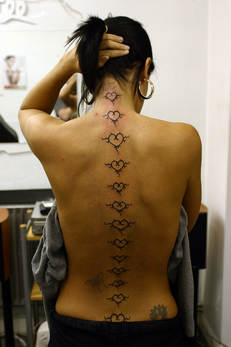 Woman Back Tattoo