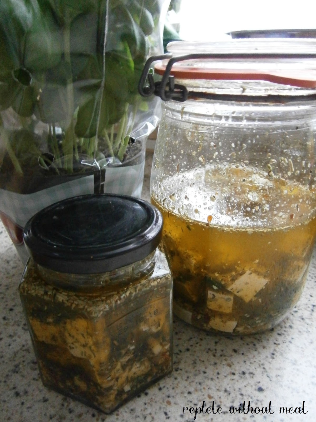 Replete Without Meat Veganer Feta weißen Tofu einlegen