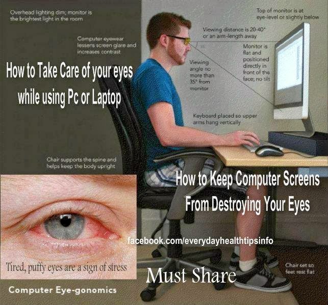 TELUGU WEB WORLD How to Take Care of your eyes while using Desktop