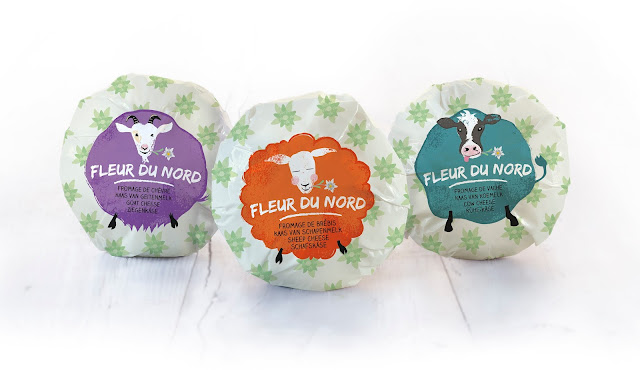 Packaging Creativo para Quesos: Fleur du Nord || Diseñado por: Quatre Mains, Bélgica