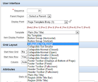 Region options Region options