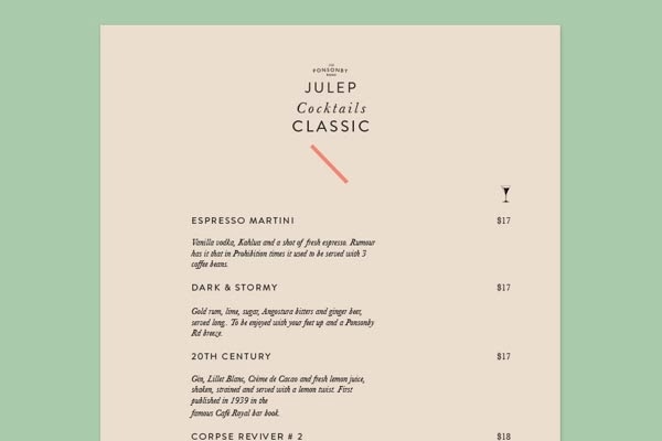 cafe menu design