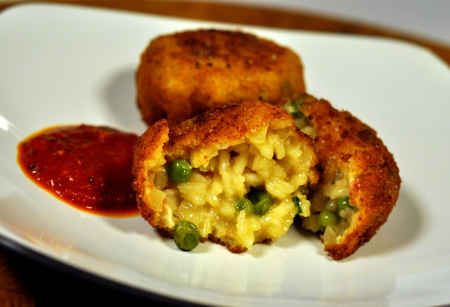 Pea and Prosciutto Arancini | Taste As You Go