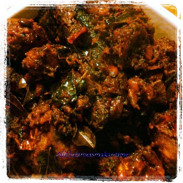 Vegetarian varuval (very dry curry) All the Time is Makan Time