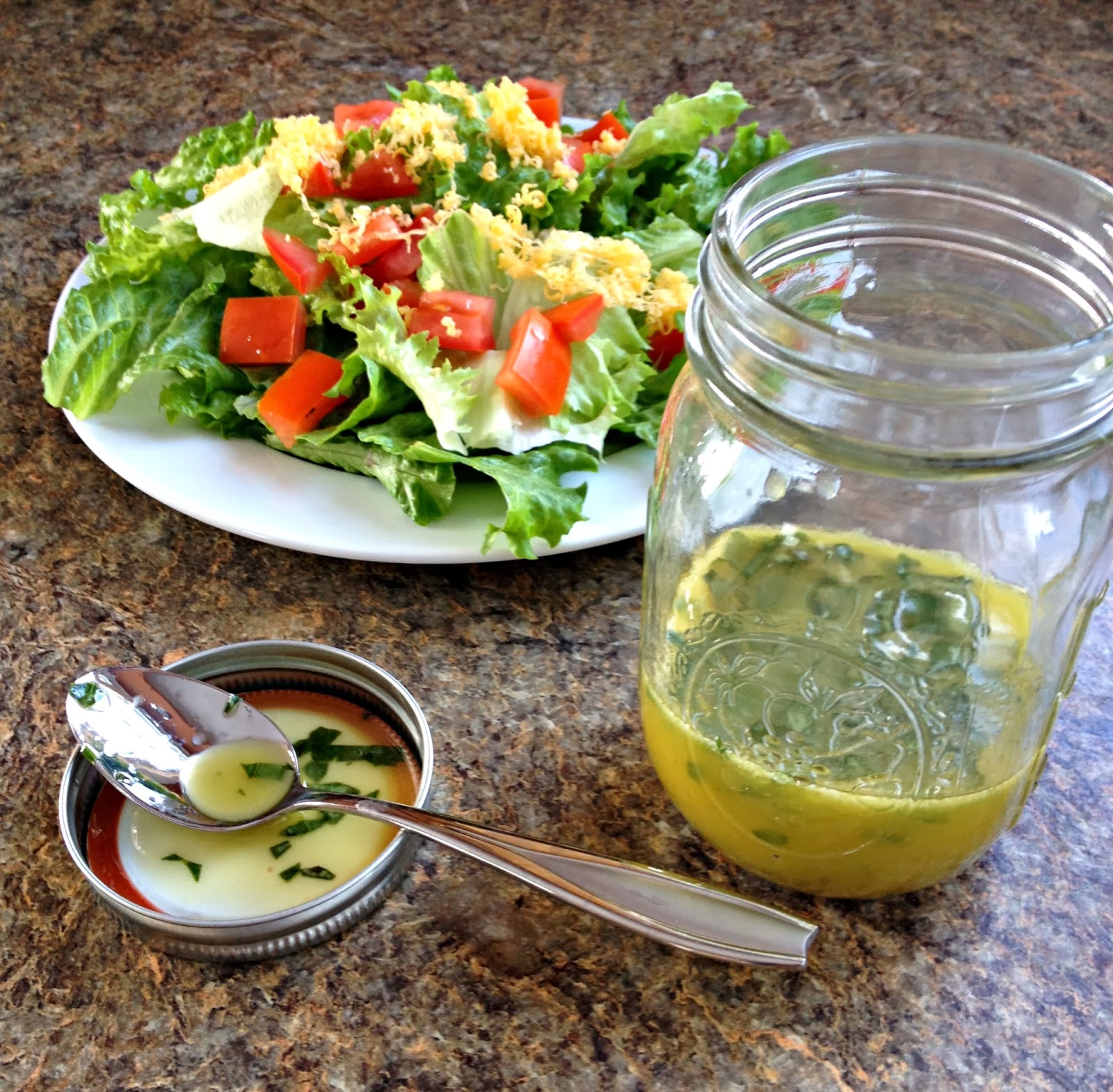 The Girly Girl Cooks Creamy Basil Vinaigrette